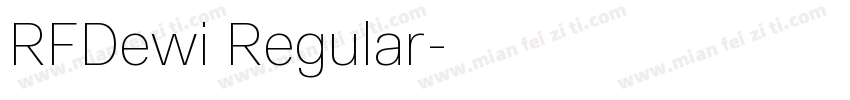 RFDewi Regular字体转换